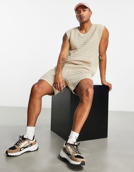 ASOS DESIGN - Coordinato colore neutro testurizzato