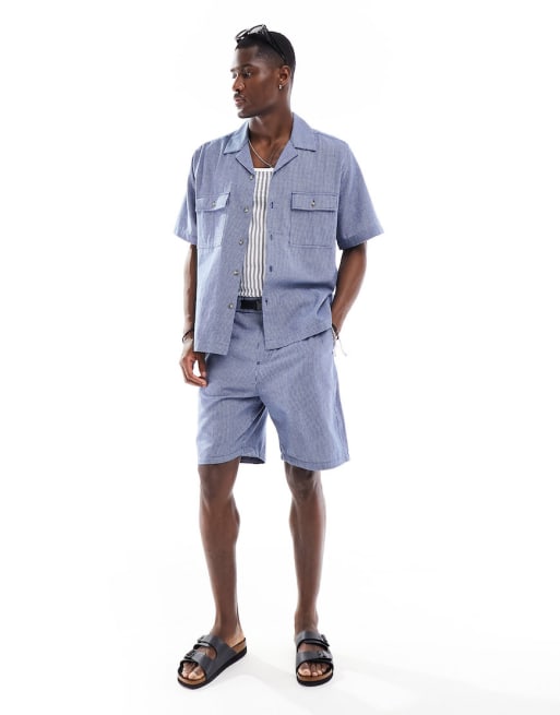 FhyzicsShops DESIGN - Coordinato dad fit blu a quadri