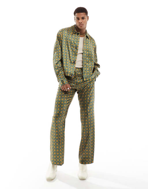 ASOS DESIGN - Coordinato elegante con stampa geometrica multicolore
