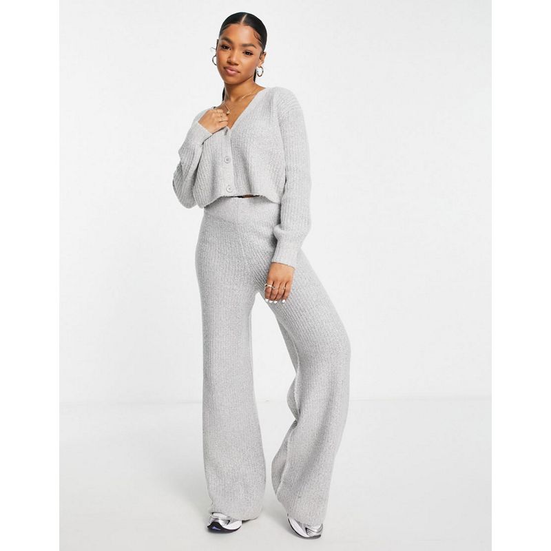 Donna Pantaloni e leggings DESIGN - Coordinato in maglia grigio mélange