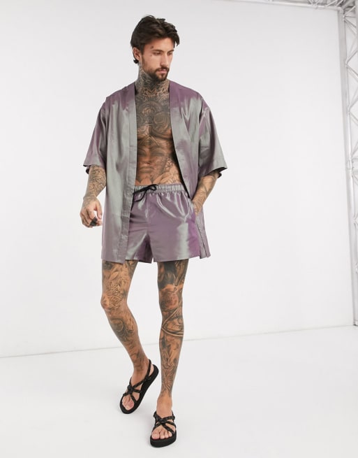 ASOS DESIGN - Coordinato in tessuto iridescente