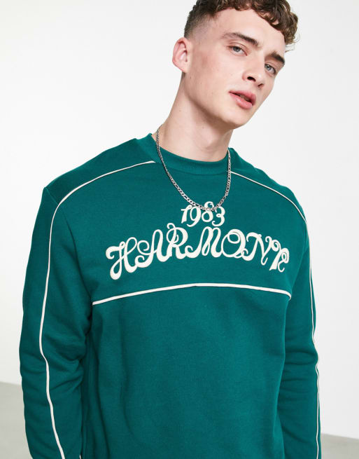 ASOS DESIGN - Coordinato oversize con profili e dettagli ricamati