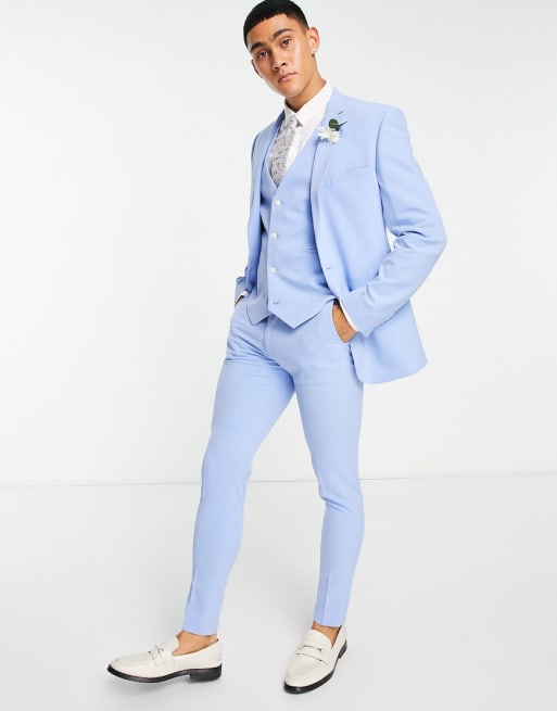 Costume mariage shop bleu pastel