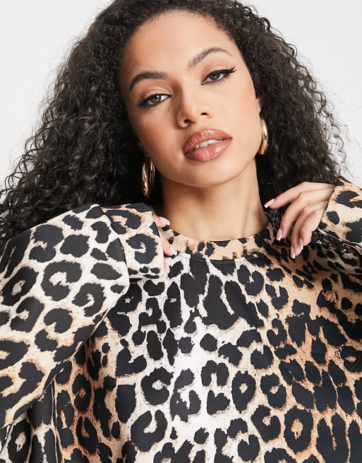 Asos leopard outlet jumper