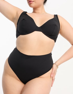 ASOS DESIGN Curve Marina smoothing set in black - view 1