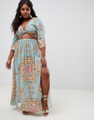 tie front maxi top