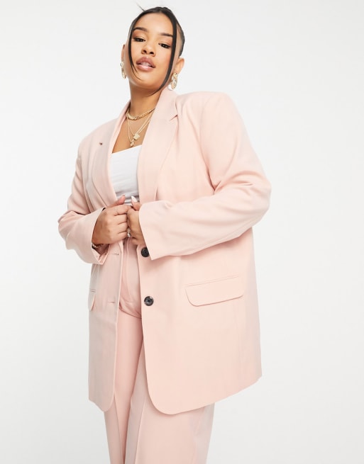 ASOS DESIGN Curve – Mix & Match – Anzug in Zartrosa
