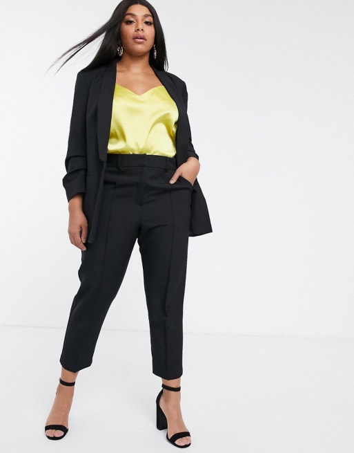 ASOS DESIGN curve mix & match suit in black | ASOS