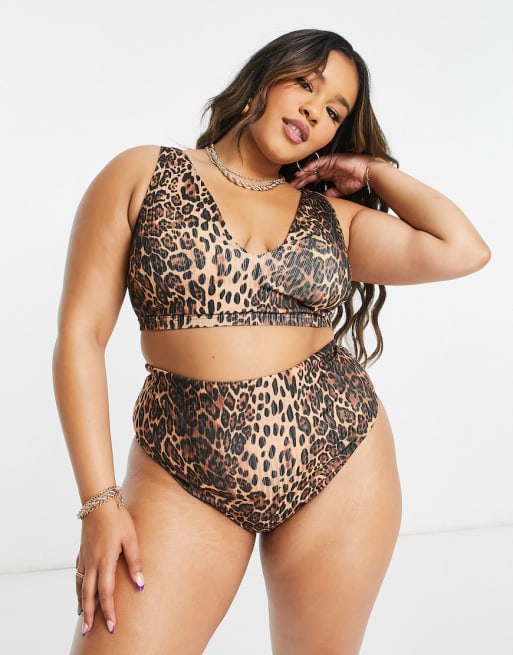 ASOS DESIGN Curve - Mix og match - Leopardprintet sæt
