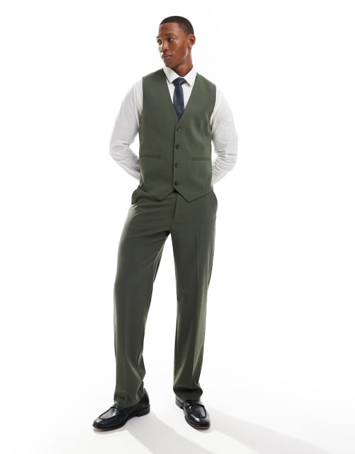 FhyzicsShops DESIGN dark green slim fit suit