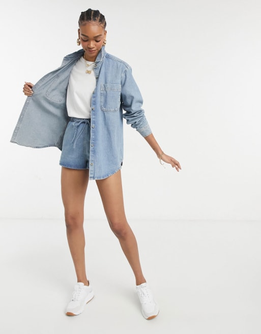 ASOS DESIGN denim co-ord in midwash