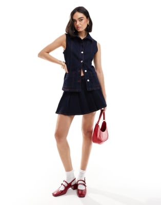 【タグ付き】Ameri LAYER VEST WITH PLEATS SKIRT Ameri（アメリ）の「LAYER VEST WITH PLEATS SKIRT（スカート