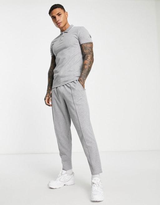 Asos Design Elegantes Strukturiertes Set In Grau Asos