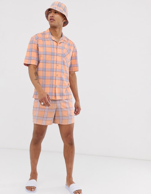 ASOS Design - Ensemble à carreaux - Orange