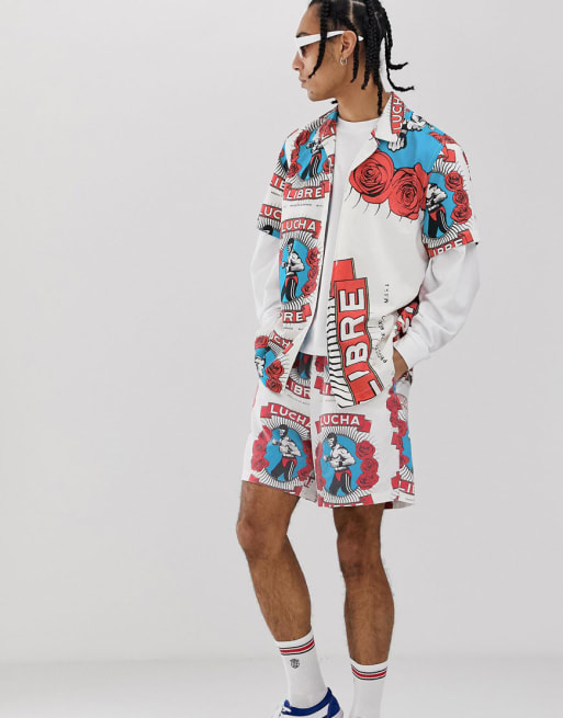 ASOS DESIGN - Ensemble à imprimé délavé motif catcheur