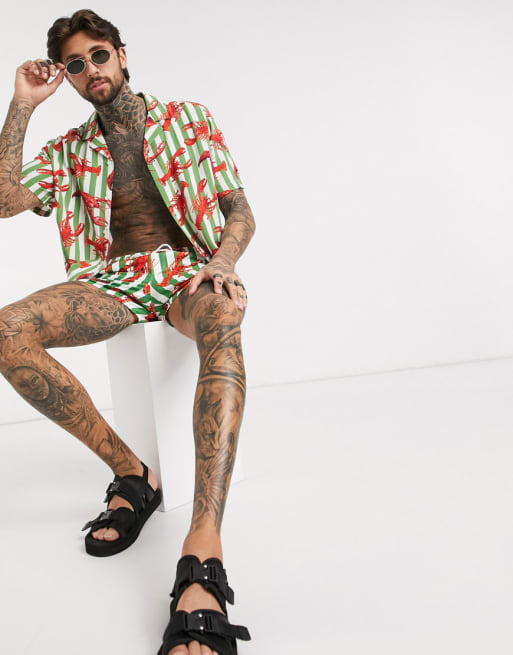 ASOS Design - Ensemble à rayures motif homard
