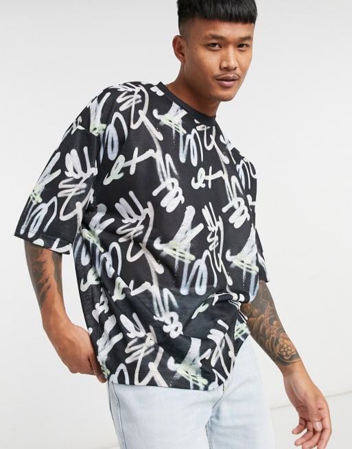 ASOS DESIGN - Ensemble avec texte graffiti sur l'ensemble