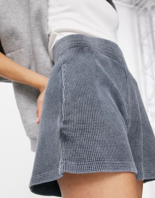 ASOS DESIGN - Ensemble gaufré - Anthracite délavé