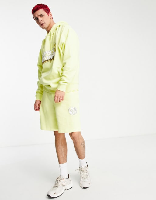 ASOS DESIGN - Ensemble oversize à inscription - Jaune