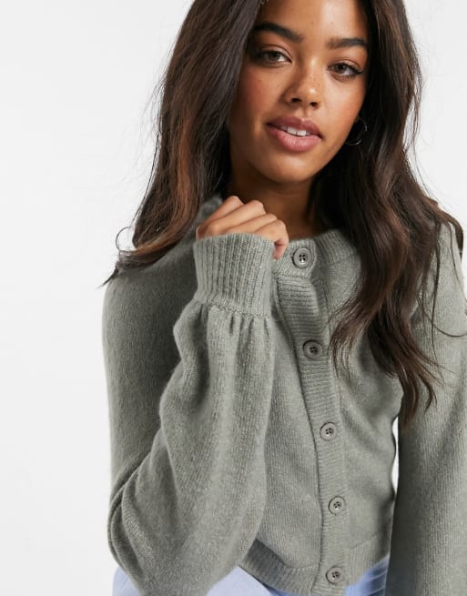ASOS DESIGN - Ensemble pantalon droit, caraco et gilet en maille - Gris