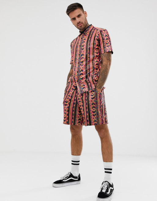 ASOS DESIGN festival co-ord with sequin aztec design