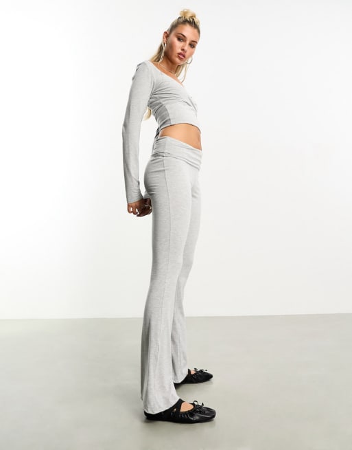 Grey Flared Co-ord Sweatpants