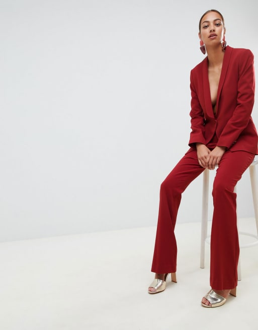 ASOS DESIGN red suit blazer