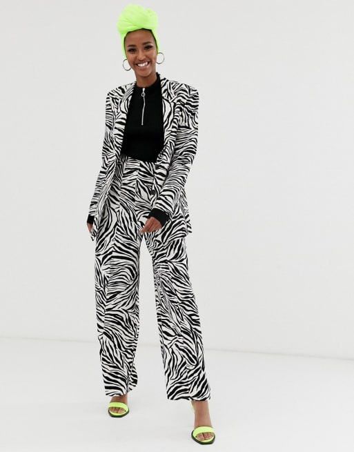 ASOS DESIGN — Garnitur w zebrę