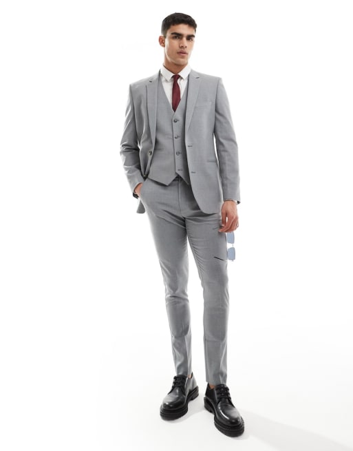 ASOS DESIGN gray skinny suit ASOS