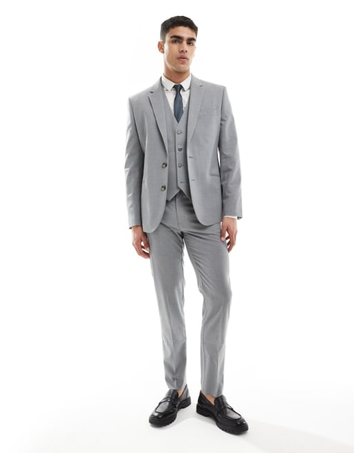 ASOS DESIGN gray slim suit ASOS