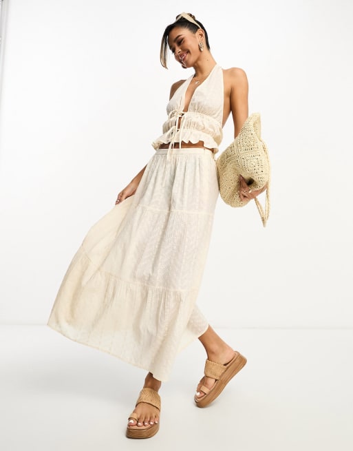 Asos tiered maxi outlet skirt