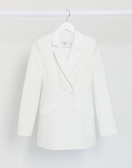 ASOS DESIGN Hourglass tux suit in white