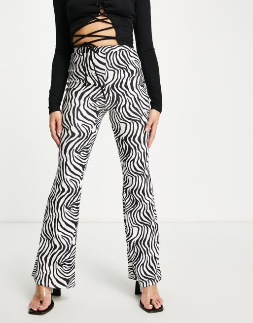 ASOS DESIGN jersey 00s suit in zebra print | ASOS