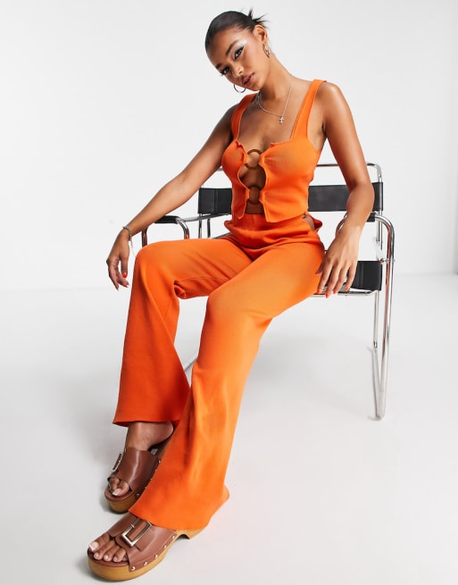 ASOS DESIGN knitted co-ord in orange