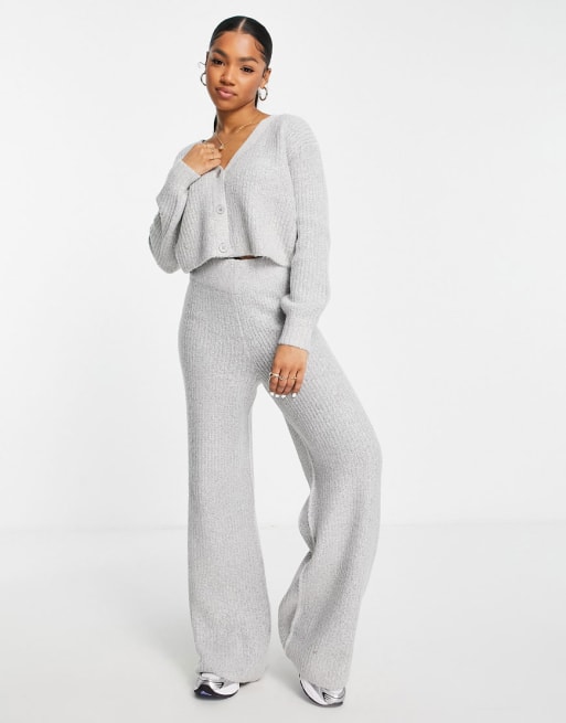 ASOS DESIGN knitted set in gray heather | ASOS