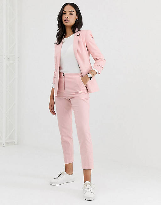 ASOS DESIGN linen suit in pink
