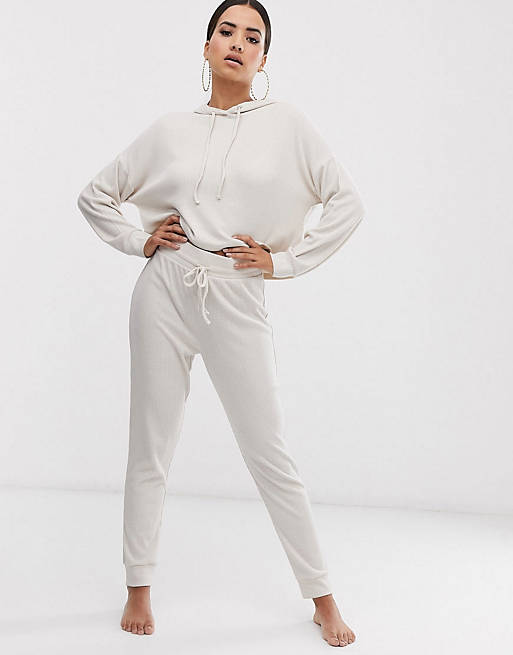 ASOS DESIGN lounge ribbed soft hoodie and jogger | ASOS