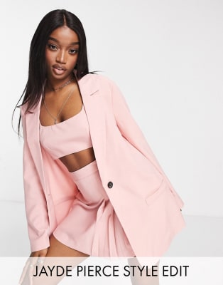 ASOS DESIGN mansy suit in pink