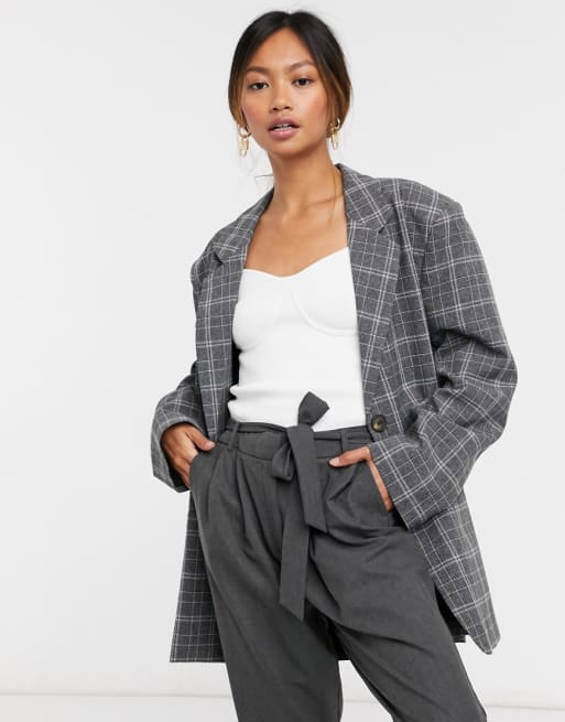 ASOS DESIGN – Marynarka typu dad w monochromatyczną kratę
