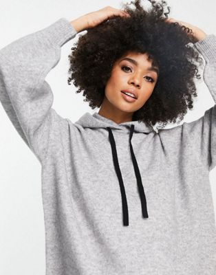 ASOS DESIGN maternity co-ord knitted trousers and oversized hoodie in grey