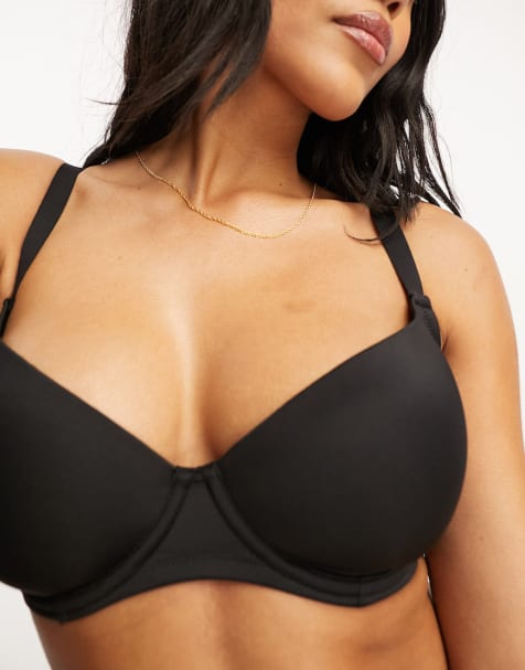 ASOS DESIGN microfibre moulded set in black - view 1