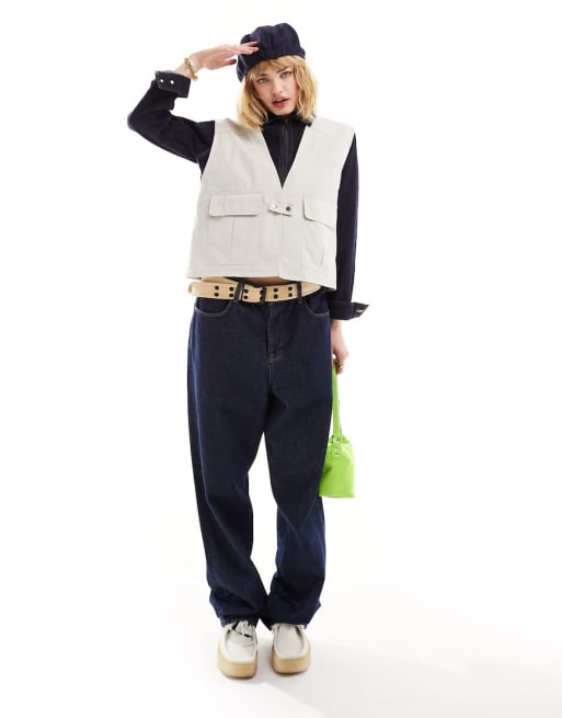 ASOS DESIGN – Mix and Match – Set in Steinbeige mit funktionalem Design, Kombiteil