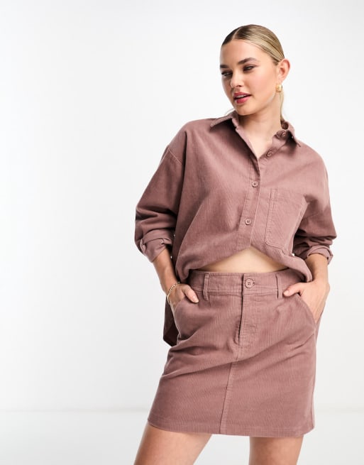 ASOS DESIGN Mix & Match cord set in mink