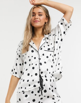 ASOS DESIGN - Mix & match - Ensemble pyjama en sat...