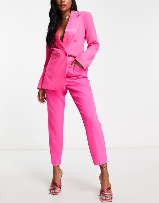 ASOS DESIGN Mix & Match Hourglass tux suit in bright pink | ASOS