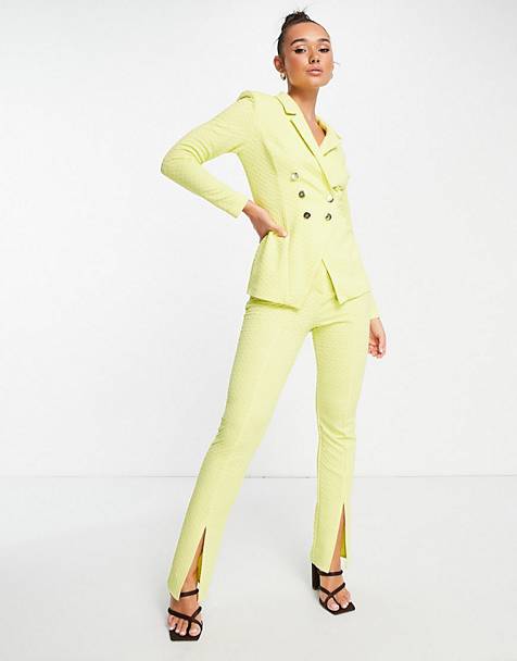 Modern Woman Spodnie garniturowe jasnoszary-bia\u0142y Wz\u00f3r w kratk\u0119 Moda Garnitury Spodnie garniturowe 