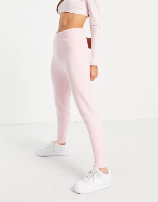 Asos Design Mix And Match Lounge Premium Knitted Set In Pink Asos