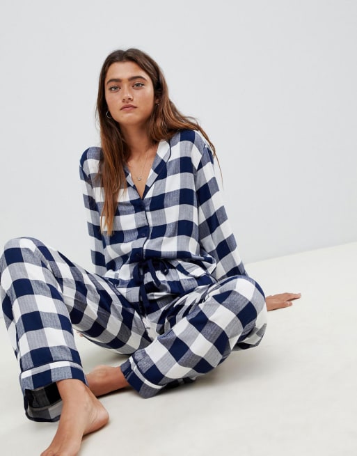 ASOS DESIGN - Mix & match - Overhemd en broek met gingham-ruit