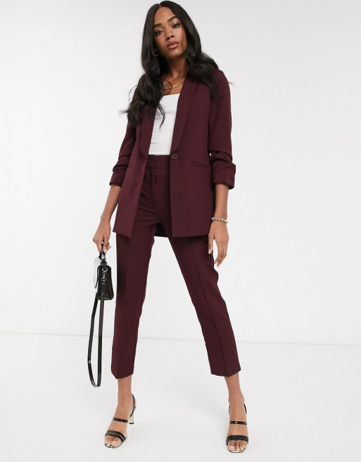 ASOS DESIGN mix & match suit in oxblood | ASOS