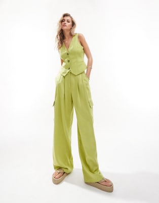 Mix and Match Suits Olive Green Quality Total Comfort Suit Separate Any Size Jacket & Any Size Pants